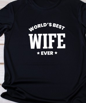 Tricou personalizat "World's Best Wife Ever" Negru